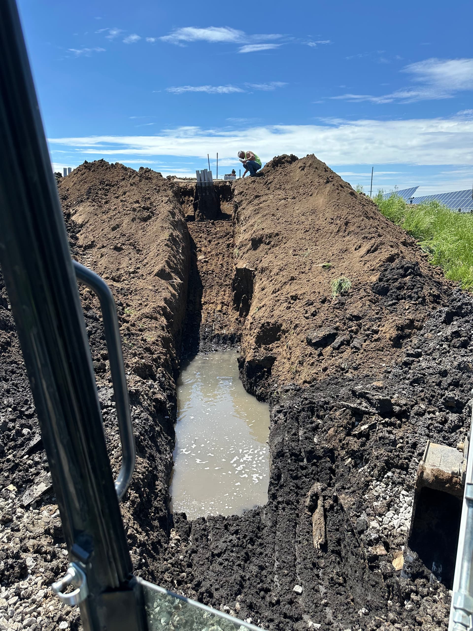 Underground Conduit Work in Progress on a Solar Installation in Peoria image