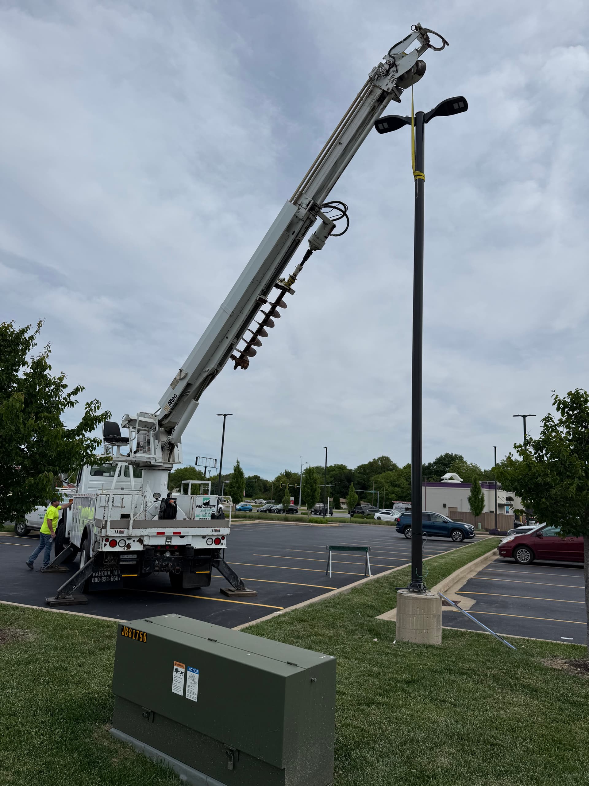 Gallery photos for Parking Lot Pole Light Installation in Peoria: Image #1