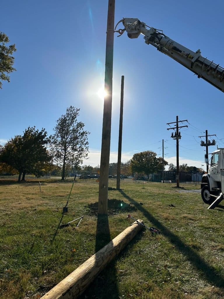 Gallery photos for Pole Lighting Installation for New Solar Project: Image #1